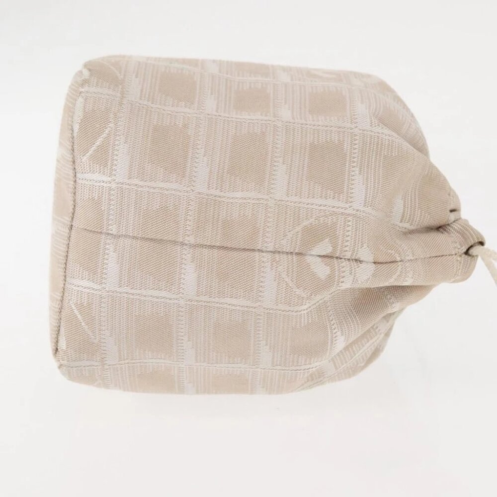 CHANEL New Travel Line Pouch Nylon Beige CC - Picture 5 of 16